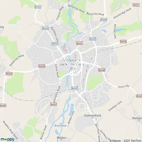 Map Kidderminster map of Kidderminster (DY10 1) and useful information